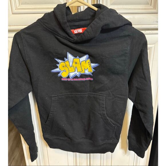 Slam Goods Unisex Bucket For Breakfast Graphic Pullover Hoodie Black Small - Picture 5 of 9